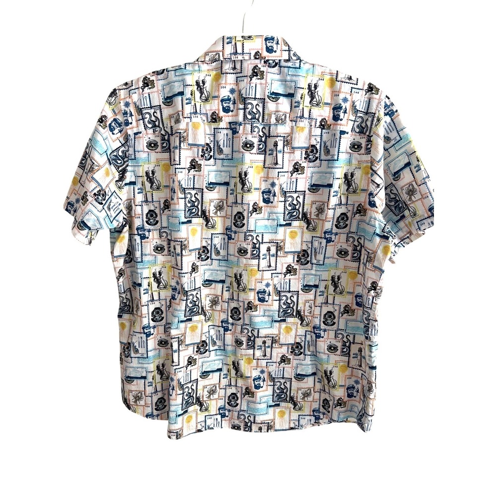 Murano Mens Shirt XXL Slim Fit Nautical Sea Stamp Cotton White rt - Picture 9 of 12